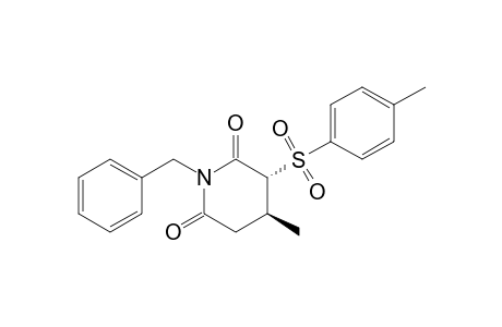 (3R*,4S*)-1-Benzyl-4-methyl-3-(toluene-4-sulfonyl)-3,4-dihydro-5H-pyridine-2,6-dione