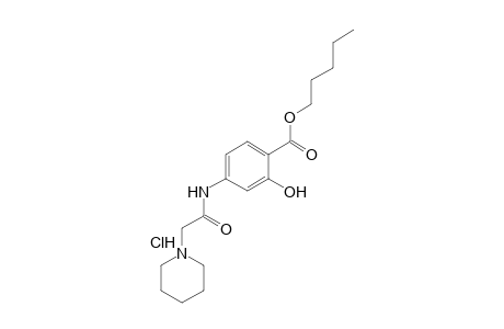 4-(2-PIPERIDINOACETAMIDO)SALICYLIC ACID, PENTYL ESTER, HYDROCHLORIDE