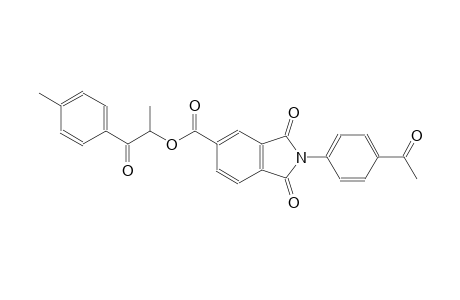 1H-isoindole-5-carboxylic acid, 2-(4-acetylphenyl)-2,3-dihydro-1,3-dioxo-, 1-methyl-2-(4-methylphenyl)-2-oxoethyl ester