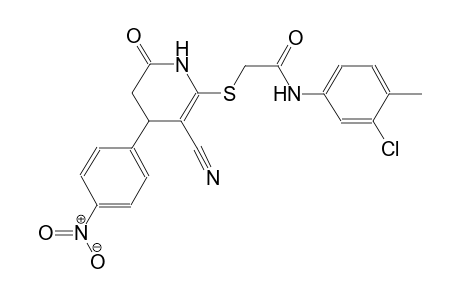 acetamide, N-(3-chloro-4-methylphenyl)-2-[[3-cyano-1,4,5,6-tetrahydro-4-(4-nitrophenyl)-6-oxo-2-pyridinyl]thio]-