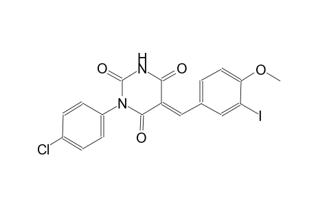 (5E)-1-(4-chlorophenyl)-5-(3-iodo-4-methoxybenzylidene)-2,4,6(1H,3H,5H)-pyrimidinetrione