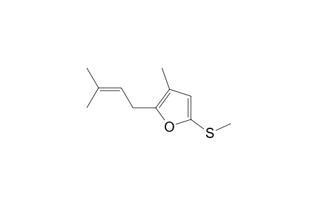 Furan, 3-methyl-2-(3-methyl-2-butenyl)-5-(methylthio)-