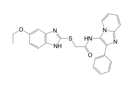 2-[(5-ethoxy-1H-benzimidazol-2-yl)sulfanyl]-N-(2-phenylimidazo[1,2-a]pyridin-3-yl)acetamide