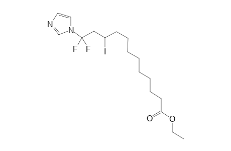 12,12-Difluoro-12-imidazol-1-yl-10-iodododecanoic acid ethyl ester