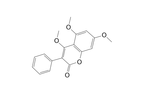 2H-1-Benzopyran-2-one, 4,5,7-trimethoxy-3-phenyl-