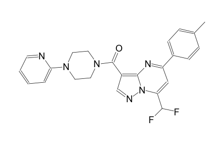 7-(difluoromethyl)-5-(4-methylphenyl)-3-{[4-(2-pyridinyl)-1-piperazinyl]carbonyl}pyrazolo[1,5-a]pyrimidine