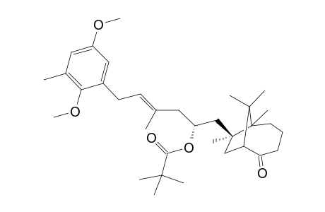 7-[4-Methyl-6-[(2,5-dimethoxy-3-methyl)phenyl]-2-(pivaloyloxy)hex-4-en-1-yl]-6,7,9,9-tetramethylbicyclo[4.2.1]nonan-2-one