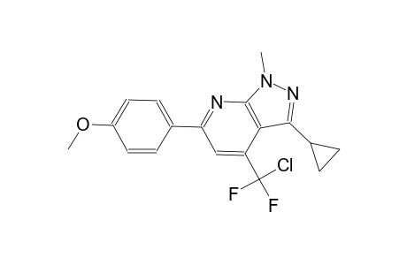 4-{4-[chloro(difluoro)methyl]-3-cyclopropyl-1-methyl-1H-pyrazolo[3,4-b]pyridin-6-yl}phenyl methyl ether