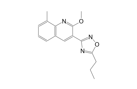 2-methoxy-8-methyl-3-(5-propyl-1,2,4-oxadiazol-3-yl)quinoline