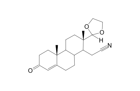 13-(1',3'-Dioxolan-2'-yl)-3-oxo-16,17-seco-17-nor-androst-5-ene-16-nitrile