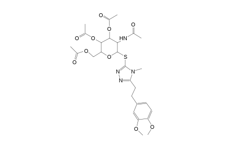 beta-D-glucopyranoside, 5-[2-(3,4-dimethoxyphenyl)ethyl]-4-methyl-4H-1,2,4-triazol-3-yl 2-(acetylamino)-2-deoxy-1-thio-, 3,4,6-triacetate