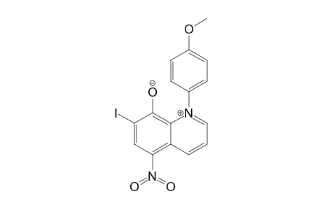 7-iodanyl-1-(4-methoxyphenyl)-5-nitro-quinolin-1-ium-8-olate