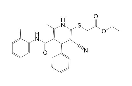 acetic acid, [[3-cyano-1,4-dihydro-6-methyl-5-[[(2-methylphenyl)amino]carbonyl]-4-phenyl-2-pyridinyl]thio]-, ethyl ester