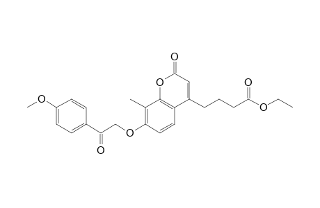 4-[3'-(Ethoxycarbonyl)propyl]-7-[(p-methoxybenzoyl)methoxy]-8-methylcoumarin
