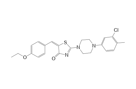 (5E)-2-[4-(3-chloro-4-methylphenyl)-1-piperazinyl]-5-(4-ethoxybenzylidene)-1,3-thiazol-4(5H)-one