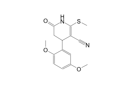 3-pyridinecarbonitrile, 4-(2,5-dimethoxyphenyl)-1,4,5,6-tetrahydro-2-(methylthio)-6-oxo-