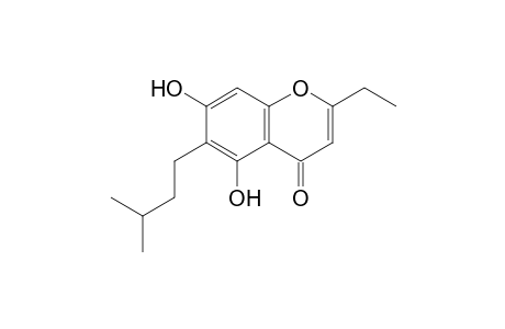 2-Ethyl-5,7-dihydroxy-8-(3-methylbutyl)chromone