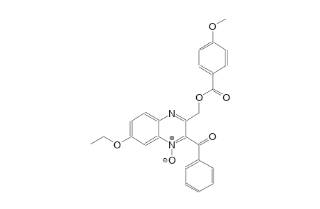 (3-benzoyl-6-ethoxy-4-oxido-2-quinoxalinyl)methyl 4-methoxybenzoate