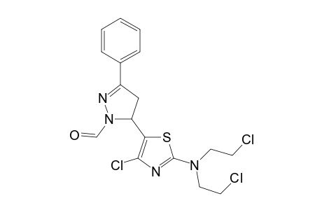 5-{2-[Bis(2-chloroethyl)amino]-4-chlorothiazol-5-yl}-3-phenyl-4,5-dihydro-1H-pyrazole-1-carbaldehyde