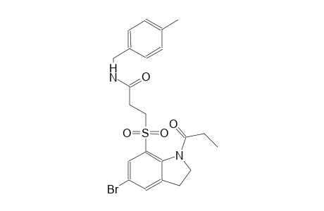 propanamide, 3-[[5-bromo-2,3-dihydro-1-(1-oxopropyl)-1H-indol-7-yl]sulfonyl]-N-[(4-methylphenyl)methyl]-
