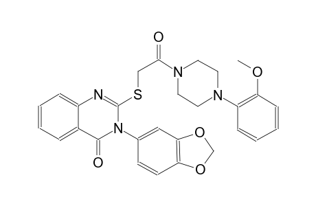 4(3H)-quinazolinone, 3-(1,3-benzodioxol-5-yl)-2-[[2-[4-(2-methoxyphenyl)-1-piperazinyl]-2-oxoethyl]thio]-