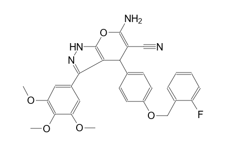 pyrano[2,3-c]pyrazole-5-carbonitrile, 6-amino-4-[4-[(2-fluorophenyl)methoxy]phenyl]-1,4-dihydro-3-(3,4,5-trimethoxyphenyl)-