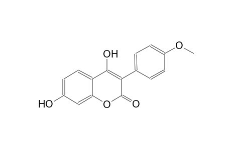 2H-1-benzopyran-2-one, 4,7-dihydroxy-3-(4-methoxyphenyl)-