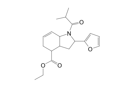 rac-ethyl 2-(Furan-2-yl)-1-isobutyryl-2,3,3a,4,5,7a-hexahydro-1Hindole-4-carboxylate