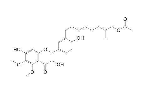 3,7,4'-Triihydroxy-3'-(8"-acetoxy-7"-methyloctyl)-5,6-dimethoxyflavone
