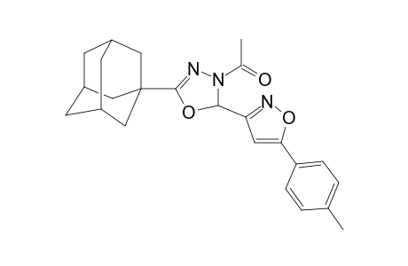 (+/-)-2-(1-ADAMANTYL)-4-ACETYL-5-[5-(4-METHYLPHENYL-3-ISOXAZOLYL)]-1,3,4-OXADIAZOLINE