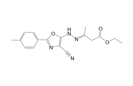 ethyl (3E)-3-{[4-cyano-2-(4-methylphenyl)-1,3-oxazol-5-yl]hydrazono}butanoate