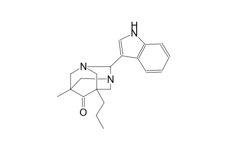 2-(1H-indol-3-yl)-5-methyl-7-propyl-1,3-diazatricyclo[3.3.1.1~3,7~]decan-6-one