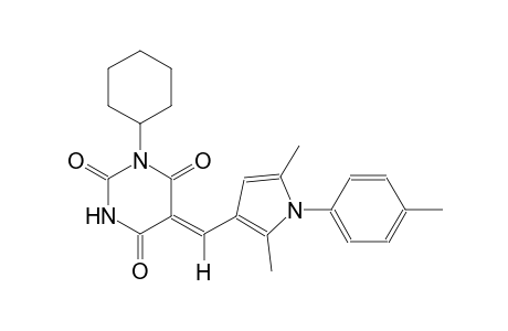 (5Z)-1-cyclohexyl-5-{[2,5-dimethyl-1-(4-methylphenyl)-1H-pyrrol-3-yl]methylene}-2,4,6(1H,3H,5H)-pyrimidinetrione