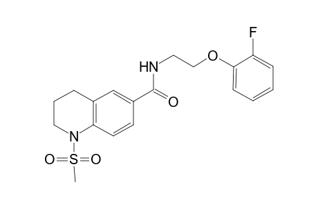 6-Quinolinecarboxamide, N-[2-(2-fluorophenoxy)ethyl]-1,2,3,4-tetrahydro-1-(methylsulfonyl)-