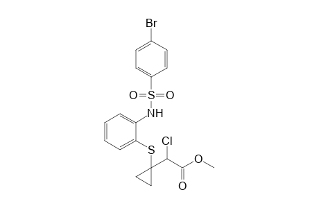 2-[1-[[2-(brosylamino)phenyl]thio]cyclopropyl]-2-chloro-acetic acid methyl ester