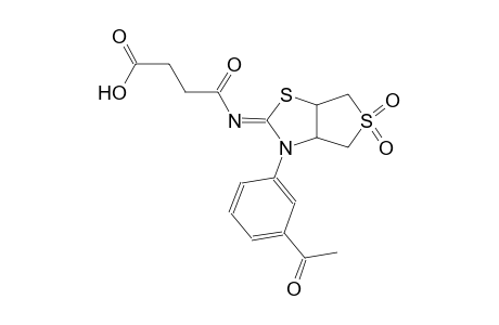 butanoic acid, 4-[((2Z)-3-(3-acetylphenyl)tetrahydro-5,5-dioxidothieno[3,4-d]thiazol-2(3H)-ylidene)amino]-4-oxo-