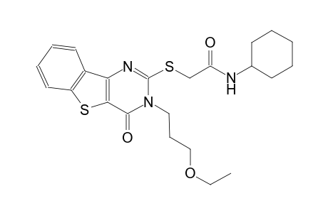N-cyclohexyl-2-{[3-(3-ethoxypropyl)-4-oxo-3,4-dihydro[1]benzothieno[3,2-d]pyrimidin-2-yl]sulfanyl}acetamide