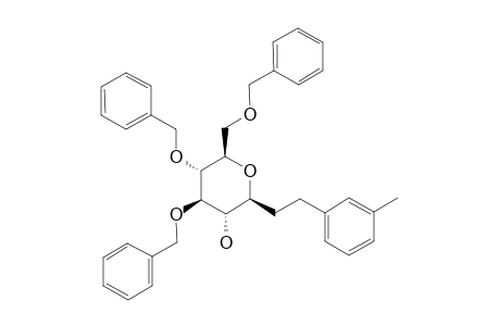 BETA-1-[2-(3-METHYLPHENYL)-ETHYL]-1-DEOXY-3,4,6-TRI-O-BENZYL-GLUCOPYRANOSIDE