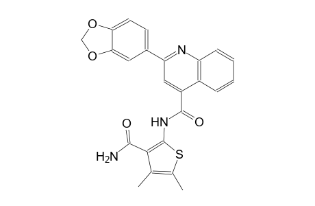 N-[3-(aminocarbonyl)-4,5-dimethyl-2-thienyl]-2-(1,3-benzodioxol-5-yl)-4-quinolinecarboxamide