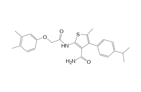 2-{[(3,4-dimethylphenoxy)acetyl]amino}-4-(4-isopropylphenyl)-5-methyl-3-thiophenecarboxamide