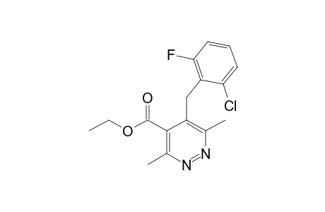 5-(2-chloro-6-fluoro-benzyl)-3,6-dimethyl-pyridazine-4-carboxylic acid ethyl ester