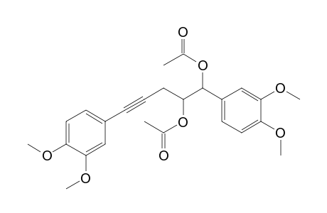 4-Pentyne-1,2-diol, 1,5-bis(3,4-dimethoxyphenyl)-, diacetate