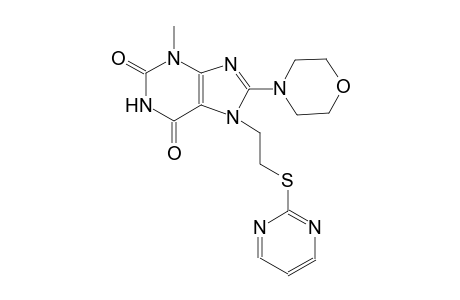 3-methyl-8-(4-morpholinyl)-7-[2-(2-pyrimidinylsulfanyl)ethyl]-3,7-dihydro-1H-purine-2,6-dione