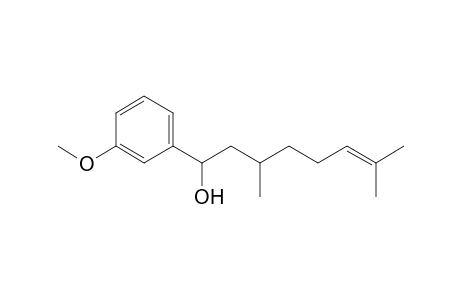 (+-)-1-(3-methoxyphenyl)-3,7-dimethyl-6-octen-1-ol