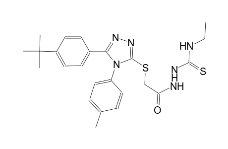 2-({[5-(4-tert-butylphenyl)-4-(4-methylphenyl)-4H-1,2,4-triazol-3-yl]sulfanyl}acetyl)-N-ethylhydrazinecarbothioamide