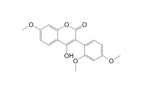 4-Hydroxy-7-methoxy-3-(2,4-dimethoxyphenyl)-1-benzopyran-2-one