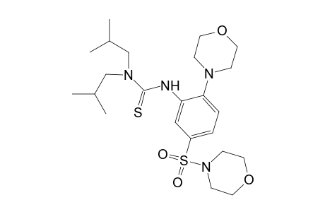 1,1-bis(2-methylpropyl)-3-(2-morpholin-4-yl-5-morpholin-4-ylsulfonyl-phenyl)thiourea