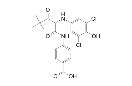 Benzoic acid, 4-[[2-[(3,5-dichloro-4-hydroxyphenyl)amino]-4,4-dimethyl-1,3-dioxopentyl]amino]-