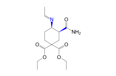 cis-3-Carbamoyl-4-(ethylideneamino)-1,1-cyclohexanedicarboxylic acid, diethyl ester