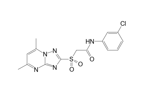 N-(3-chlorophenyl)-2-(5,7-dimethyl-[1,2,4]triazolo[1,5-a]pyrimidin-2-ylsulfonyl)acetamide